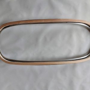 Heckfensterrahmen VW Käfer 1962-1974 Edelstahl/Schichtholz
