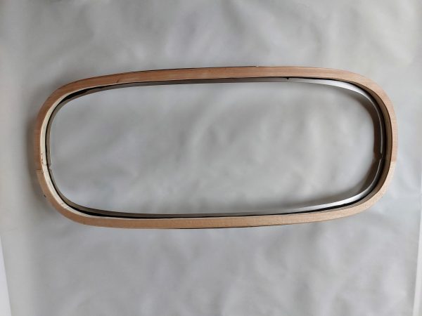 Heckfensterrahmen VW Käfer 1962-1974 Edelstahl/Schichtholz